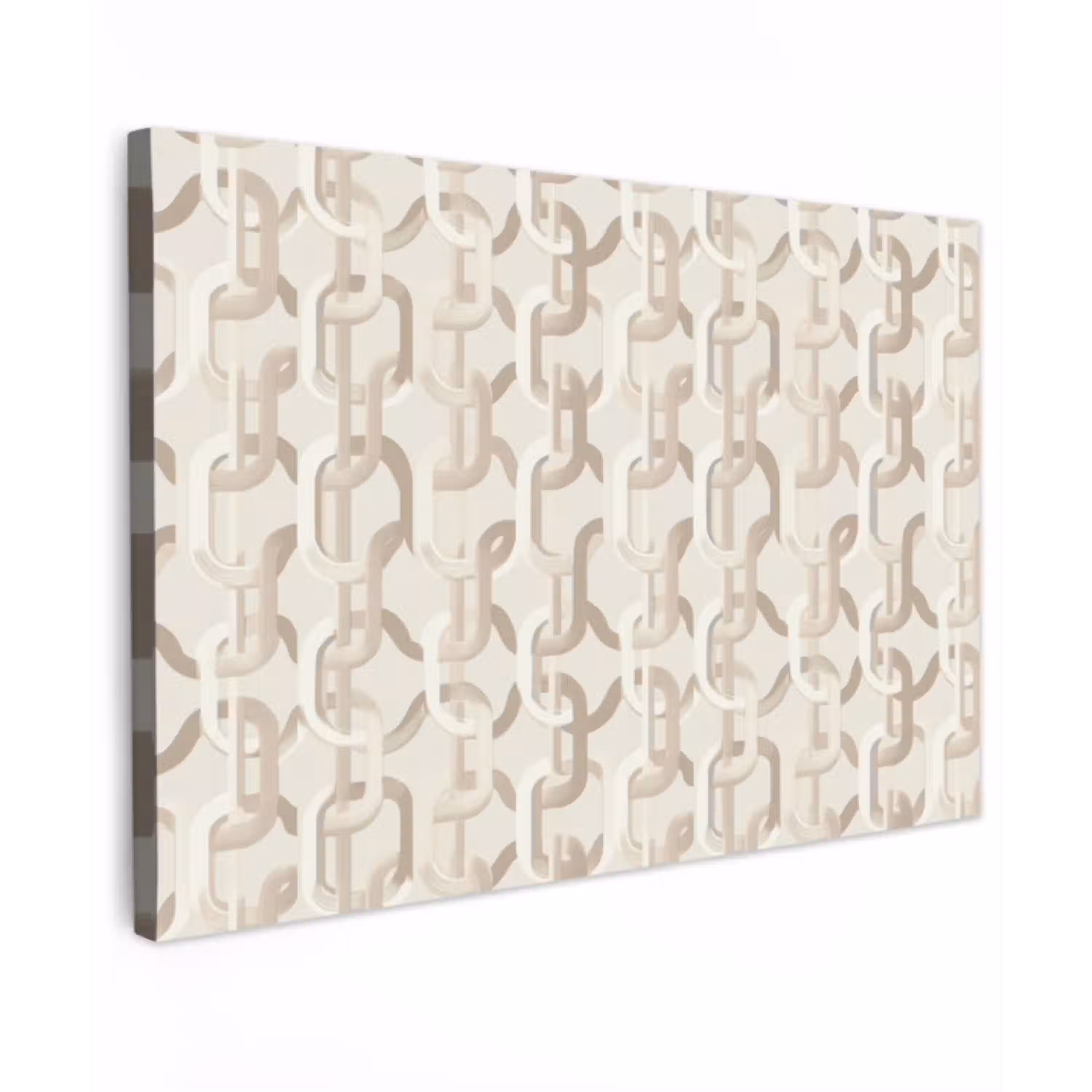 Motief - Abstract - Beige Tuinposter op houten frame 2 cm dik klein 845 -3d