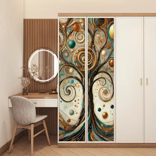 Levensboom - Boom - Abstract - Modern deurposter klein -sfeer3