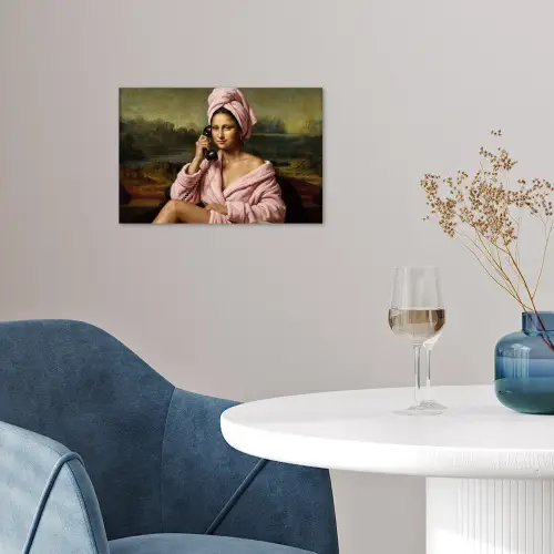 Mona - Klassiek - Roze poster papier klein -sfeer3