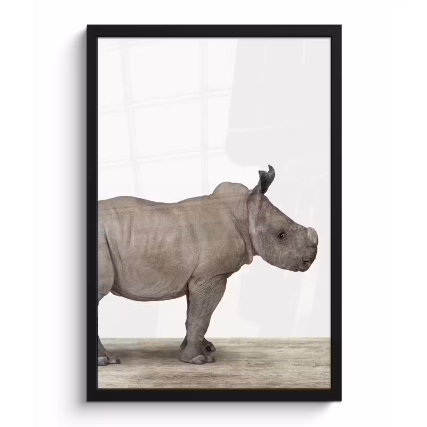 Poster met lijst - Neushoorn - Dieren - Kinderen - Jongens - Meisjes