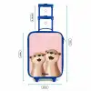 Otters - Lachen - Roze - Illustratie Kinderkoffer - Blauw klein -productfoto_formaten