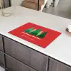Minimalistisch - Kerstbomen - Rood - Sneeuw Inductie beschermer vinyl 3mm klein -sfeer8
