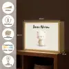 Beertje - Sneeuwvlokje - Wit - Pluizig Light Box met batterij (Wandlamp kind) middel -USP_websiteoverzichtNL
