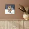 Tijger - Landschap - Sneeuw - Winter - Dieren aluminium wit klein -sfeer4