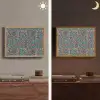Spat - Abstract - Oranje - Groen Light Box met batterij (Wandlamp) middel 907 -sfeer3