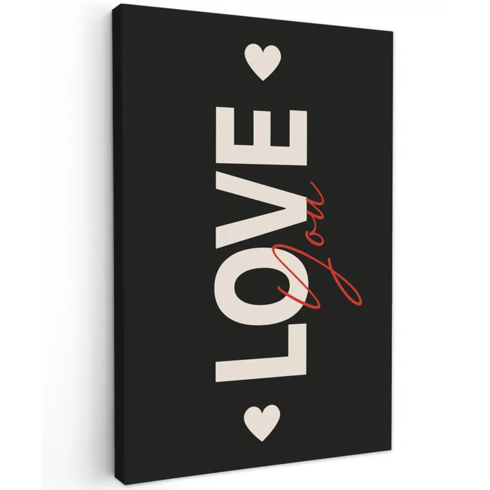 Love - Rood - Valentijn canvas 2cm klein -z3d