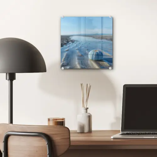 Strand - Schild - Water - Blauw plexiglas 5mm klein -sfeer6