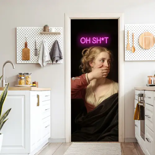 Quote - Neon - vrouw deurposter klein -sfeer5