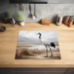 Kraanvogel - Natuur - Realistisch Inductie beschermer vinyl 3mm middel -sfeer5