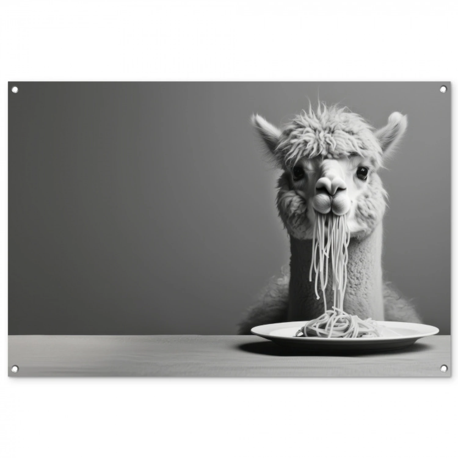 alpaca-3-2-gigapixel-standard-v2-6x tuinposter los doek groot -3d