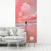 Roze - Surfen - Zee fotobehang vinyl groot -woonkamer
