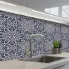 Mandala - Blauw - Patronen keuken achterwand 2 middel 871 -3d_schuin