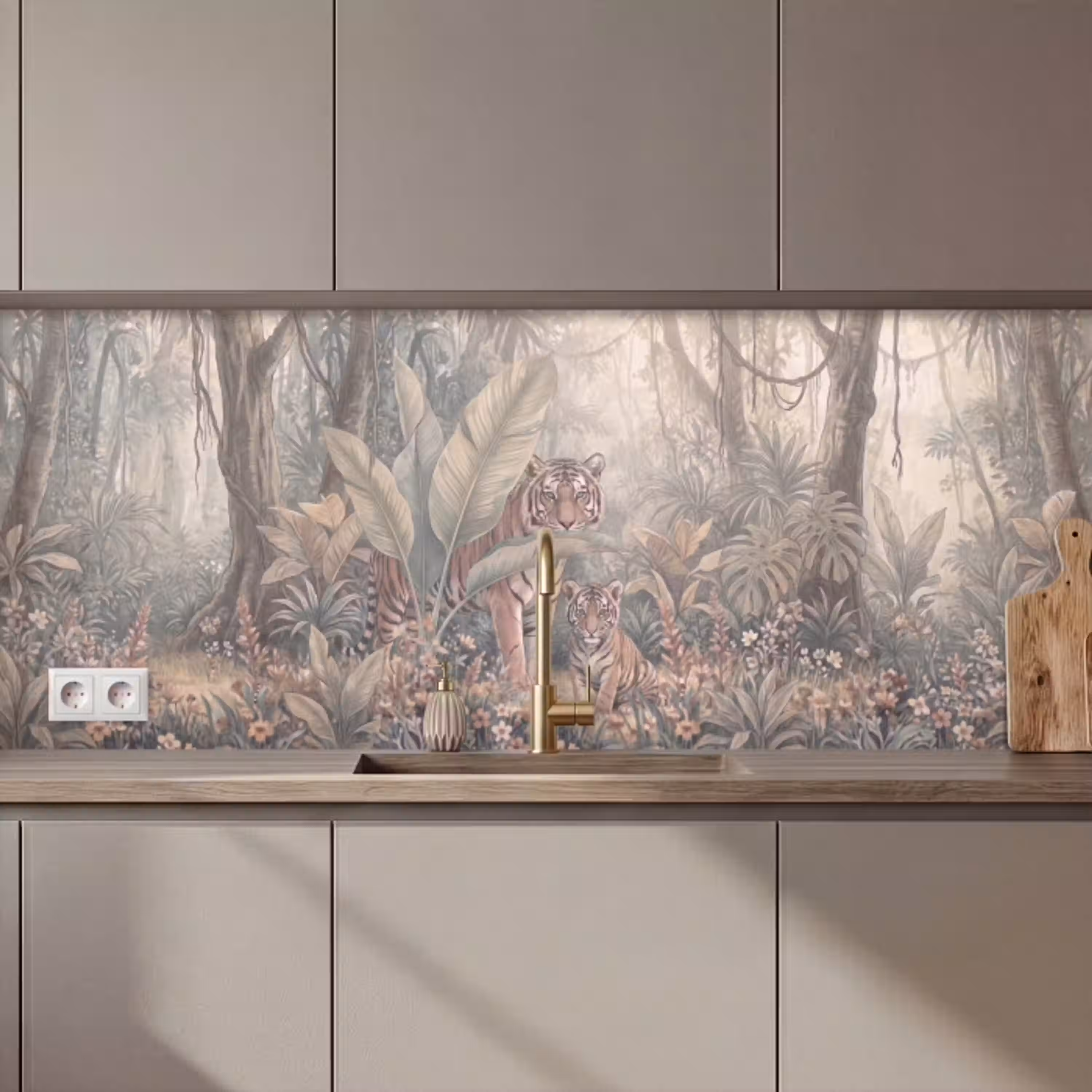 Tijger - Welp - Jungle - Illustratie - Dieren keuken achterwand 2 middel zz_3dshopping