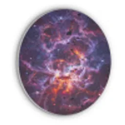 Space - Stars - Abstract - Colorful Akoestische PET Vilt - Rond klein -3d