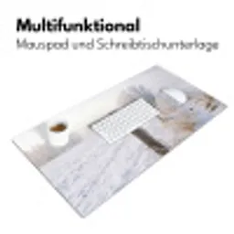 Hek - Sneeuw - Mist - Platteland - Nostalgisch Muismat XXL klein -ysfeer4_duits