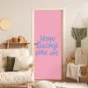 How lucky are we - Klavervier - Roze - Blauw deurposter klein -sfeer2