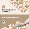 Paaseieren - Bruin - Bloemen Inductie beschemer met haakjes klein -ky-schoon-nl