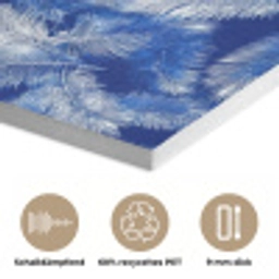 Palmblad - Patroon - Blauw PET vilt klein 837 -closeup_DE