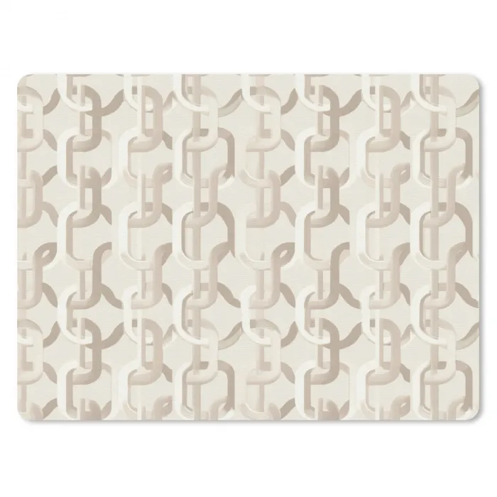 Motief - Abstract - Beige muismat rubber klein 262 -3d