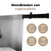 Poedel - Hond - Zwart - Wit - Schattig - Pasta Wandkleed katoen klein -sfeer2
