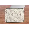 Takken - Vogels - Beige laptophoes neopreen klein 279 -tafel