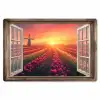 Doorkijk - Tulpen - Zonsondergang - Bloemen - Kleurrijk Placemat vinyl groot -zzsfeer1_Kitchenyeah-website