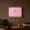Lolly - Roze - Snoep - Zoet Light Box met batterij (Wandlamp) middel -sfeer4