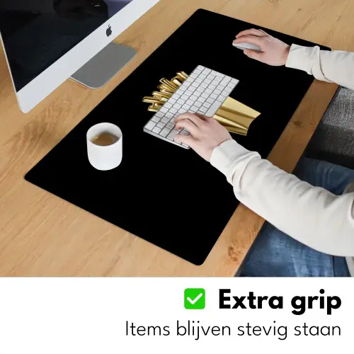 Friet - Goud - Chrome - Eten Muismat XXL klein -sfeer3