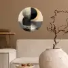 Cirkels - Schaduw - Abstract Wandcirkel behangsticker klein -sfeer1
