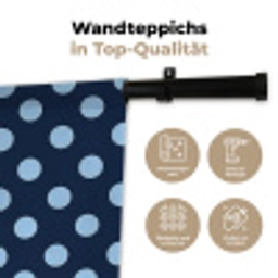 Klassiek - Dots - Blauw Wandkleed katoen klein 269 -tsfeer2_DE
