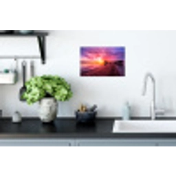 Steiger - Water - Zon - Roze - Horizon Muursticker klein -keuken