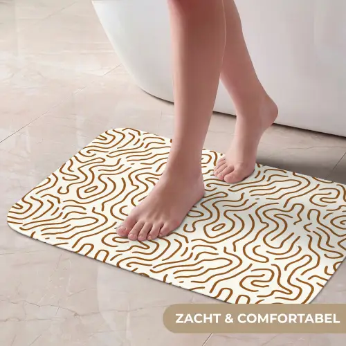 Minimalistisch - Patroon - Terracotta Badmat klein 997 -USP_ZachtNL