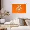 Oranje - Blauw - Go get that dream Wandkleed katoen klein -tsfeer1_DE
