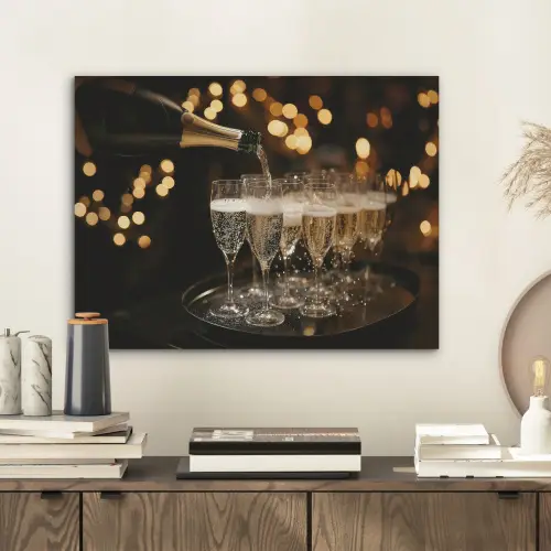 Lichtjes - Champagne - Dienblad - Glazen PET vilt klein -sfeer1