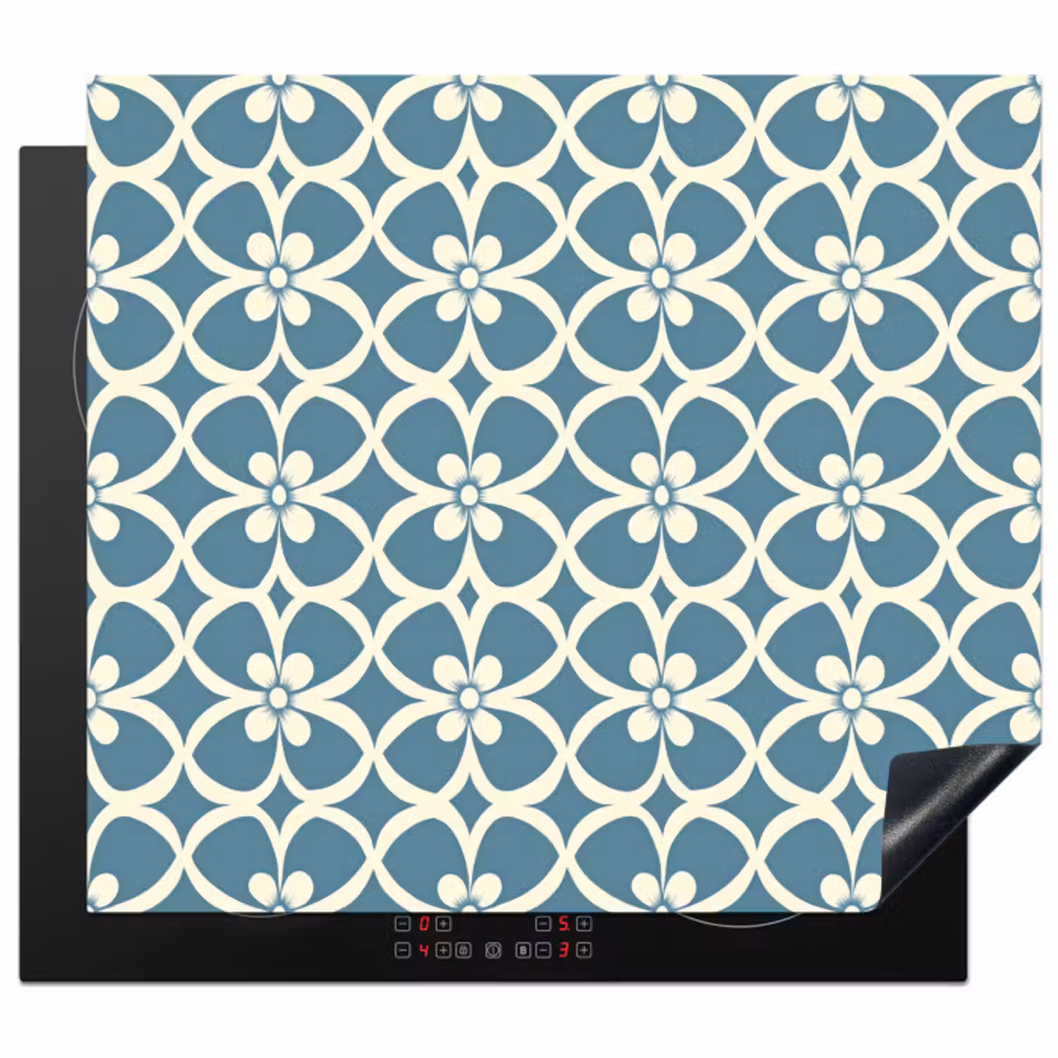Inductie beschermer - Patroon - Symmetrisch - Blauw