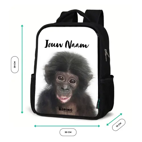 Charlie Chimp Rugzak - Zwart middel -productfoto_formaten