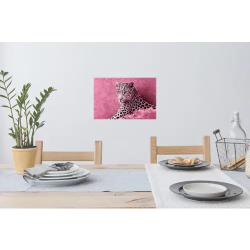 Panter - Luxe - Roze Muursticker klein -eettafel
