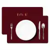 Love your damn self - Kleurrijk - Bordeaux Placemat vinyl groot -zzsfeer2_Kitchenyeah-website