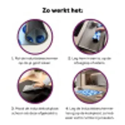 Bessen - Modern - Blauw Inductie beschermer vinyl 3mm klein 276 -zzzzzzz-cc-werking
