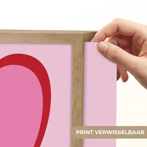 Hart - Frans - Valentijn - Roze Light Box met batterij (Wandlamp) middel -USP_websiteprintNL
