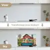 Konijn - Boerderij - Eieren keuken achterwand spatscherm klein -voor_na_NL