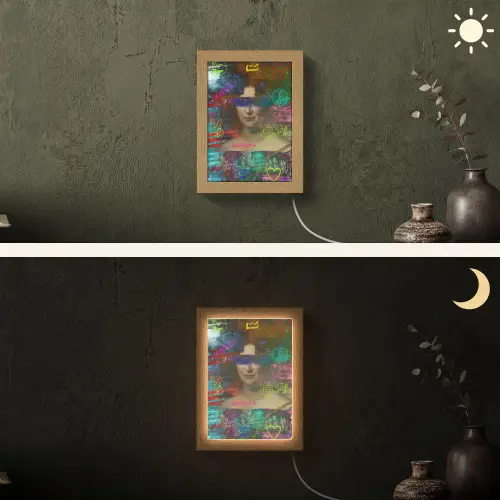 Johanna Henriette Engelen - Dubois Drahonet - Graffiti Light Box met kabel (Wandlamp) klein -sfeer3