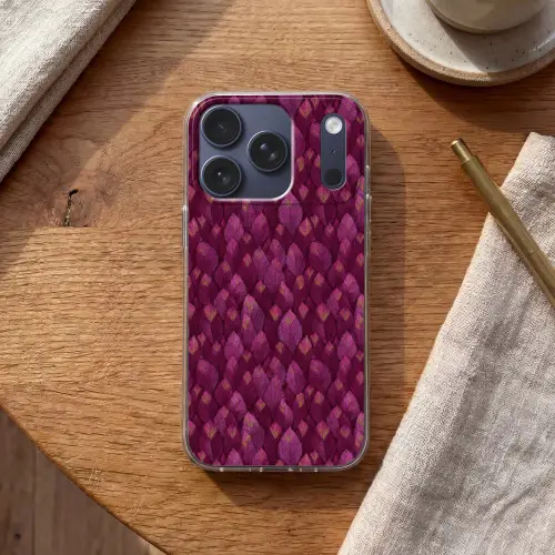 Bladeren - Patroon - Burgundy Telefoonhoesje iPhone 17 Pro klein 878 -sfeer1
