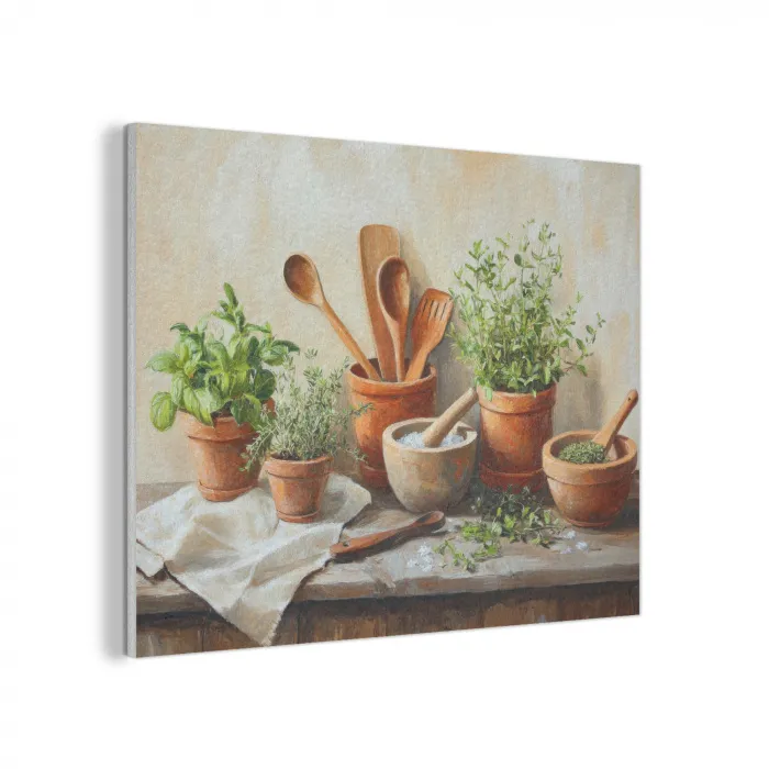 Potten - Kruiden - Hout PET vilt klein -3d