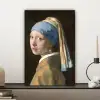 Meisje met de Parel - Schilderij van Johannes Vermeer canvas 2cm klein -sfeer6