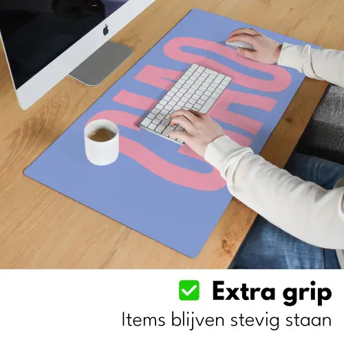 Ciao - Roze - Blauw - Golvend Muismat XXL klein -sfeer3