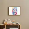 Kat - Kleurrijk - Verf - Dier - Wit Light Box met batterij (Wandlamp kind) middel -sfeer2_kind