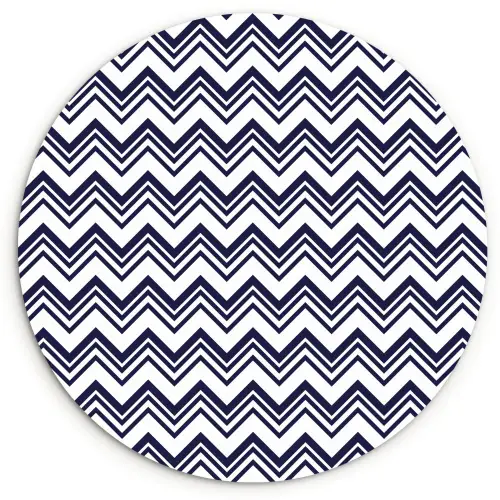 Oceaan - Golven - Blauw - Wit Wandcirkel kunststof plaat 5mm dik klein 188 -3d