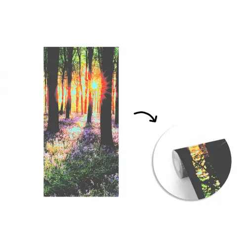 Bos - Bloemen - Lavendel - Zon fotobehang vinyl groot -3d