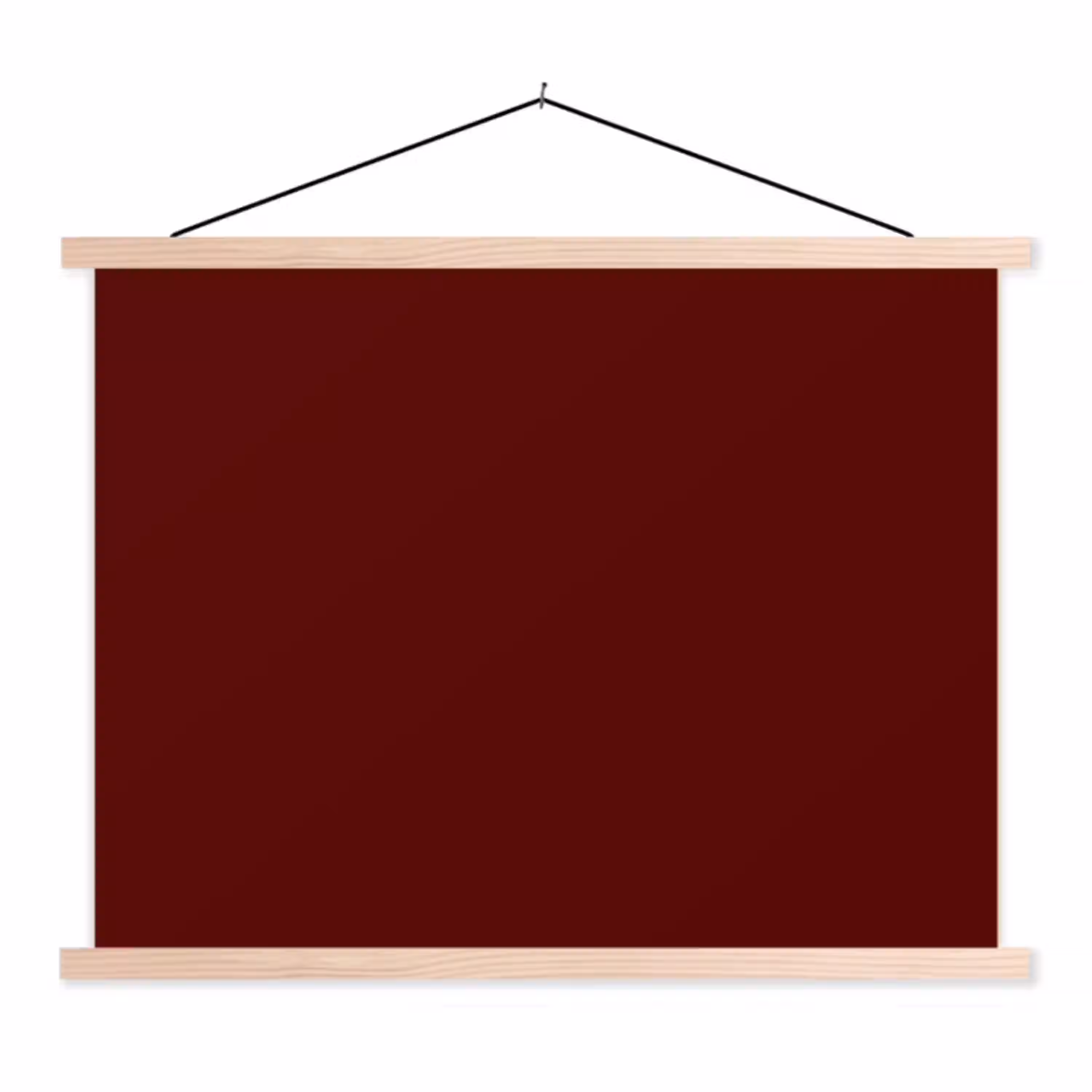 Burnt - Mahogany - Rood textielposter latten blank klein 122 -3d